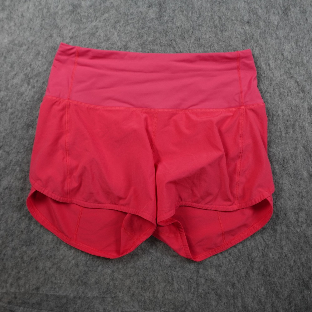 Lululemon Short Women 4 Pink Speed Up High Rise Long 4" Active Run Workout Gym